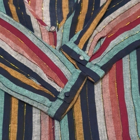 RAILS Blended Linen Beaux Varadero Stripe Multicolor Top - Picture 7 of 10